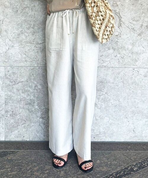 le.coeur blanc（ルクールブラン）の「アサレチックイージーワイドパンツⅡ（その他パンツ・レディース・カーキブラウン/ネイビー/サンドベージュ/ミント・36/38）」の5枚目の写真