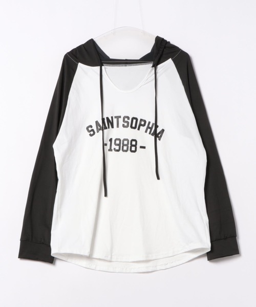 SHEENA(シーナ)の「ロゴプリントラグランフードロンT(Tシャツ/カットソー・レディース・ホワイト×ブラック・M)」の17枚目の写真