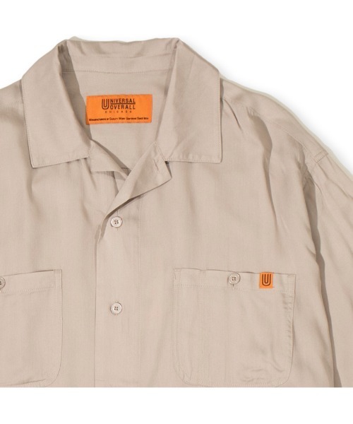UNIVERSAL OVERALL（ユニバーサルオーバーオール）の「ワークシャツ / オープンカラーシャツ / OPEN COLLAR WORK SH（シャツ/ブラウス・メンズ・ブラック/ベージュ/グリーン・M/S/L）」の6枚目の写真