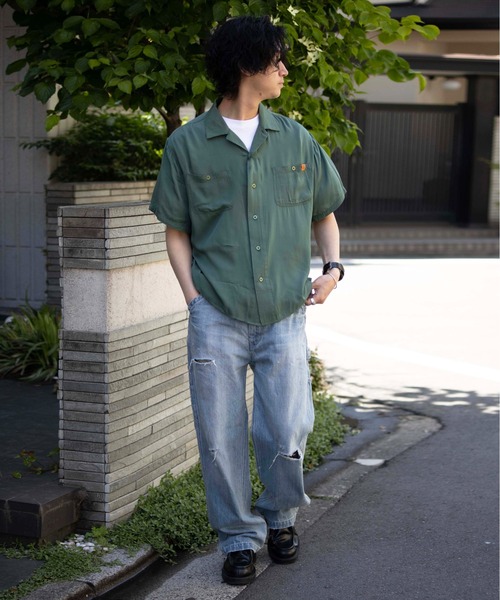 UNIVERSAL OVERALL（ユニバーサルオーバーオール）の「ワークシャツ / オープンカラーシャツ / OPEN COLLAR WORK SH（シャツ/ブラウス・メンズ・ブラック/ベージュ/グリーン・M/S/L）」の15枚目の写真