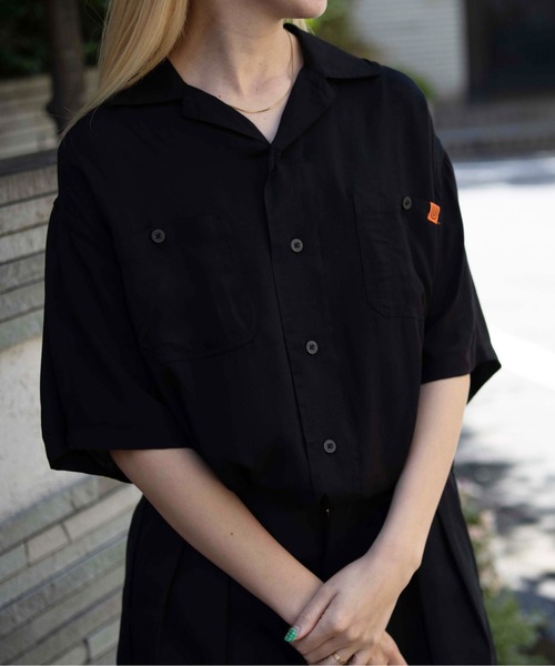 UNIVERSAL OVERALL（ユニバーサルオーバーオール）の「ワークシャツ / オープンカラーシャツ / OPEN COLLAR WORK SH（シャツ/ブラウス・メンズ・ブラック/ベージュ/グリーン・M/S/L）」の18枚目の写真