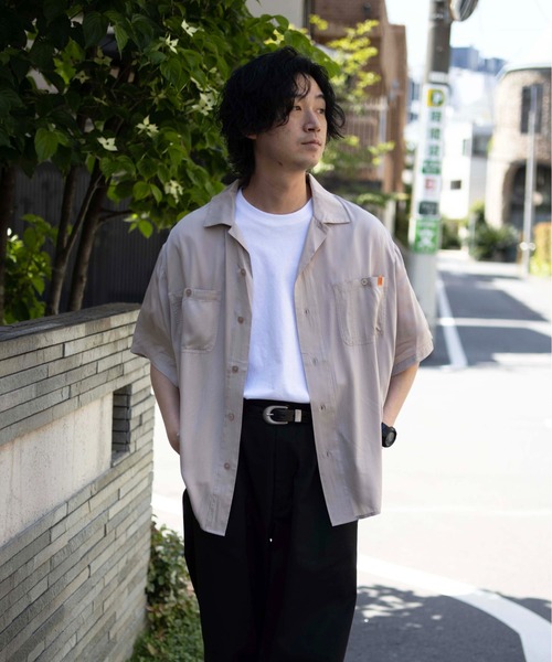 UNIVERSAL OVERALL（ユニバーサルオーバーオール）の「ワークシャツ / オープンカラーシャツ / OPEN COLLAR WORK SH（シャツ/ブラウス・メンズ・ブラック/ベージュ/グリーン・M/S/L）」の20枚目の写真