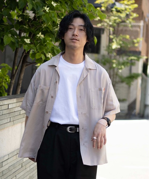 UNIVERSAL OVERALL（ユニバーサルオーバーオール）の「ワークシャツ / オープンカラーシャツ / OPEN COLLAR WORK SH（シャツ/ブラウス・メンズ・ブラック/ベージュ/グリーン・M/S/L）」の22枚目の写真