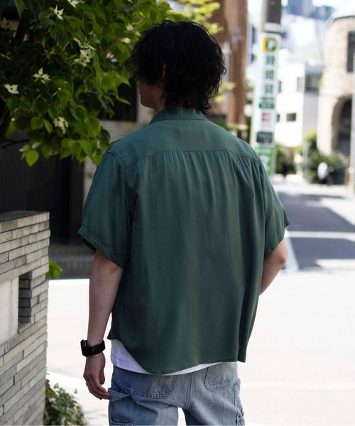 UNIVERSAL OVERALL（ユニバーサルオーバーオール）の「ワークシャツ / オープンカラーシャツ / OPEN COLLAR WORK SH（シャツ/ブラウス・メンズ・ブラック/ベージュ/グリーン・M/S/L）」の17枚目の写真