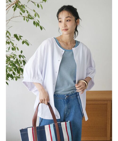 CRAFT STANDARD BOUTIQUE（クラフトスタンダードブティック）の「2WAYカットカーディガン（カーディガン/ボレロ・レディース・ホワイト/ブラック/レッド/グリーン・FREE）」の13枚目の写真