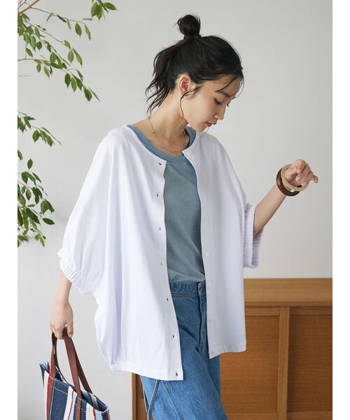 CRAFT STANDARD BOUTIQUE（クラフトスタンダードブティック）の「2WAYカットカーディガン（カーディガン/ボレロ・レディース・ホワイト/ブラック/レッド/グリーン・FREE）」の12枚目の写真