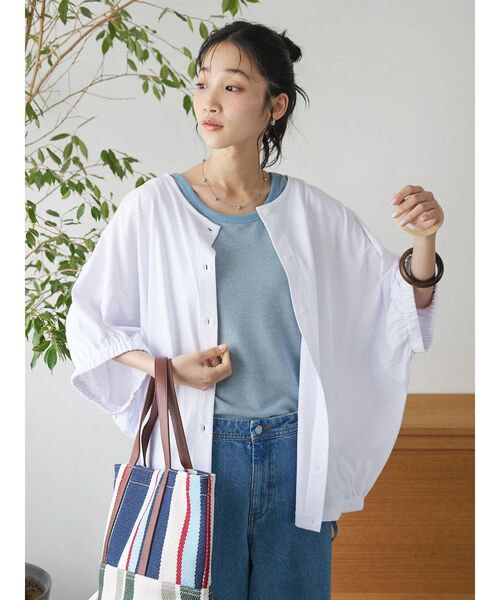 CRAFT STANDARD BOUTIQUE（クラフトスタンダードブティック）の「2WAYカットカーディガン（カーディガン/ボレロ・レディース・ホワイト/ブラック/レッド/グリーン・FREE）」の11枚目の写真