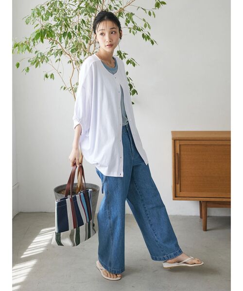 CRAFT STANDARD BOUTIQUE（クラフトスタンダードブティック）の「2WAYカットカーディガン（カーディガン/ボレロ・レディース・ホワイト/ブラック/レッド/グリーン・FREE）」の17枚目の写真