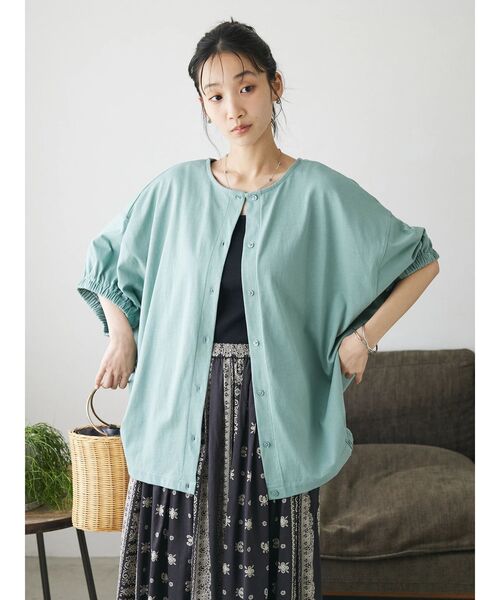 CRAFT STANDARD BOUTIQUE（クラフトスタンダードブティック）の「2WAYカットカーディガン（カーディガン/ボレロ・レディース・ホワイト/ブラック/レッド/グリーン・FREE）」の15枚目の写真