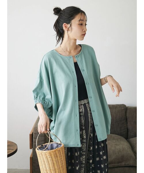 CRAFT STANDARD BOUTIQUE（クラフトスタンダードブティック）の「2WAYカットカーディガン（カーディガン/ボレロ・レディース・ホワイト/ブラック/レッド/グリーン・FREE）」の14枚目の写真