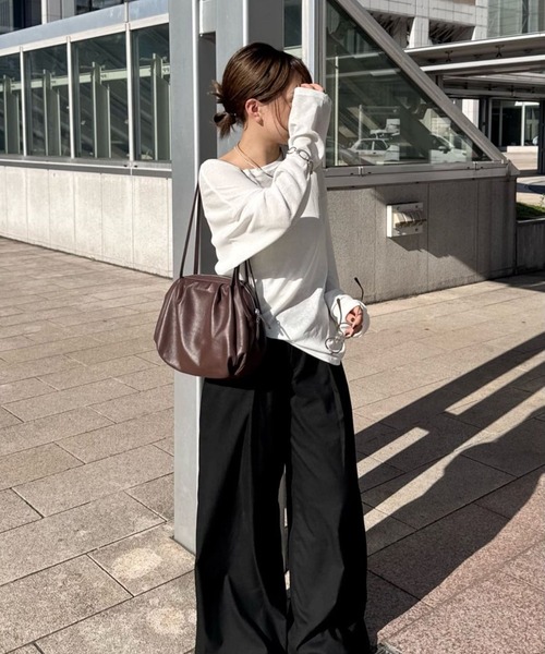 ear PAPILLONNER イアパピヨネ　コロンボストンバッグ　ブラック イアハピヨネコロンボストンバッグ