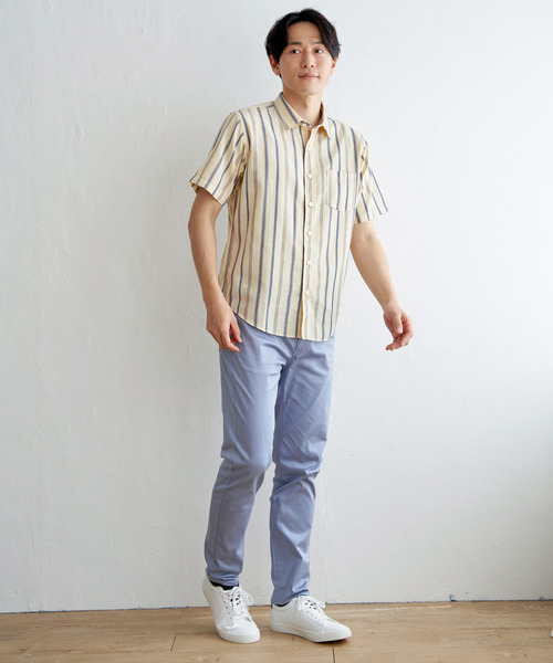 ikka(イッカ)の「パナマレギュラーカラーシャツ(シャツ/ブラウス・メンズ・ブルー/オフホワイト/ベージュ/ネイビー/オリーブ・S/XL/L/M)」の13枚目の写真