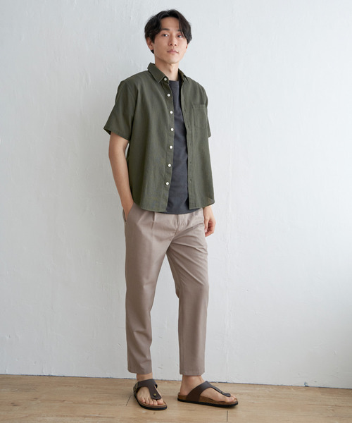 ikka(イッカ)の「パナマレギュラーカラーシャツ(シャツ/ブラウス・メンズ・ブルー/オフホワイト/ベージュ/ネイビー/オリーブ・S/XL/L/M)」の17枚目の写真
