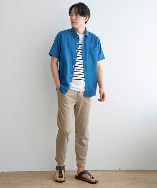 ikka(イッカ)の「パナマレギュラーカラーシャツ(シャツ/ブラウス・メンズ・ブルー/オフホワイト/ベージュ/ネイビー/オリーブ・S/XL/L/M)」の11枚目の写真