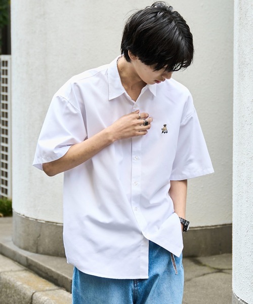 WEGO（ウィゴー）の「WEGO/イージーケアオックスフォードワンポイントシャツ（シャツ/ブラウス・メンズ・ホワイト/ベージュ/サックスブルー・SMALL/LARGE/MEDIUM）」の12枚目の写真