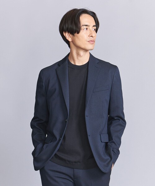 BEAUTY&YOUTH UNITED ARROWS(ビューティーアンドユースユナイテッドアローズ)の「シャンブレー PE 2B ジャケット -セットアップ対応‐(テーラードジャケット・メンズ・ブラック/ダークグレー/ネイビー・M/L/XL/S)」の6枚目の写真
