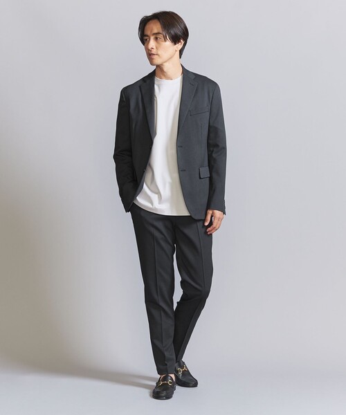 BEAUTY&YOUTH UNITED ARROWS(ビューティーアンドユースユナイテッドアローズ)の「シャンブレー PE 2B ジャケット -セットアップ対応‐(テーラードジャケット・メンズ・ブラック/ダークグレー/ネイビー・M/L/XL/S)」の8枚目の写真