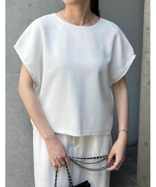 Re:EDIT（リエディ）の「前後2WAYサマーツイードリボンフレンチスリーブトップス（シャツ/ブラウス・レディース・アイボリー/ブラック/ブラック系その他・MEDIUM/LARGE）」の17枚目の写真