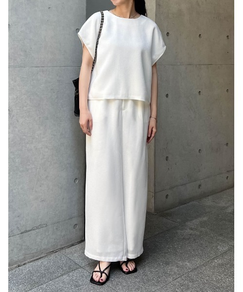 Re:EDIT（リエディ）の「前後2WAYサマーツイードリボンフレンチスリーブトップス（シャツ/ブラウス・レディース・アイボリー/ブラック/ブラック系その他・MEDIUM/LARGE）」の16枚目の写真