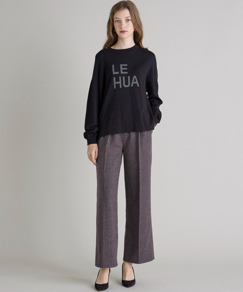 INED CLARO（イネドクラロ）の「チェックツイードレイヤードワイドパンツ【セットアップ対応】（その他パンツ・レディース・ネイビー/ベージュ・フリー）」の15枚目の写真