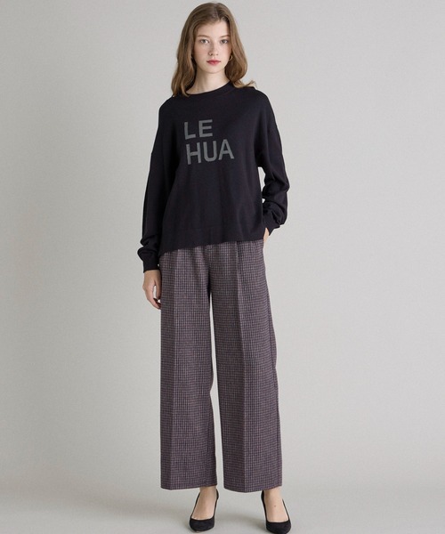 INED CLARO（イネドクラロ）の「チェックツイードレイヤードワイドパンツ【セットアップ対応】（その他パンツ・レディース・ネイビー/ベージュ・フリー）」の16枚目の写真