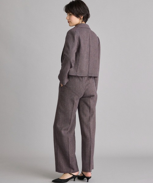 INED CLARO（イネドクラロ）の「チェックツイードレイヤードワイドパンツ【セットアップ対応】（その他パンツ・レディース・ネイビー/ベージュ・フリー）」の5枚目の写真