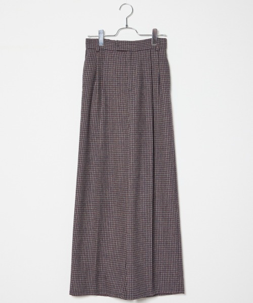 INED CLARO（イネドクラロ）の「チェックツイードレイヤードワイドパンツ【セットアップ対応】（その他パンツ・レディース・ネイビー/ベージュ・フリー）」の8枚目の写真