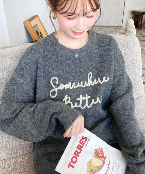 未使用級 バーバリー 現行 LOVE モチーフ ウール ニット 刺繍ロゴ L相当 未使用級 バーバリー 現行 LOVE モチーフ ウール ニット 刺繍