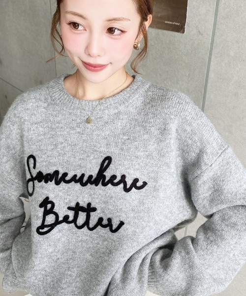 セール】コードロゴ刺繍ニットプルオーバー（ニット/セーター