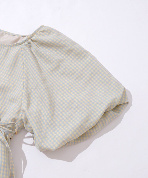 【セール】チェックパフワンピース(ワンピース)|flower(フラワー) 【セール】チェックパフワンピース(ワンピース)|flower(フラワー)