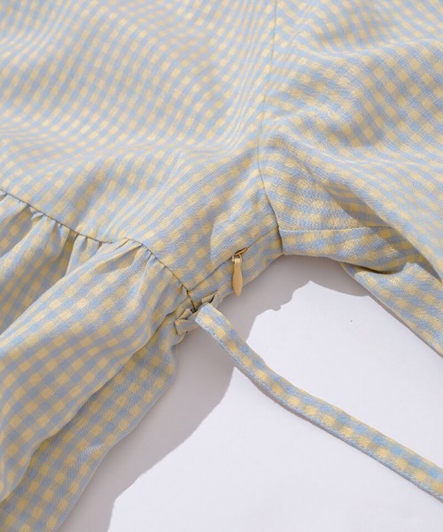 【セール】チェックパフワンピース(ワンピース)|flower(フラワー) 【セール】チェックパフワンピース(ワンピース)|flower(フラワー)