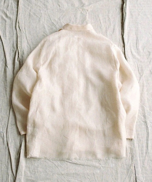 LIDNM(リドム)の「AKIHA LINEN STAND COLLAR SHIRT(シャツ/ブラウス・メンズ・ホワイト系その他・MEDIUM/SMALL/LARGE)」の7枚目の写真