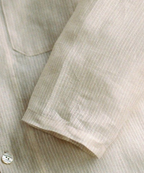 LIDNM(リドム)の「AKIHA LINEN STAND COLLAR SHIRT(シャツ/ブラウス・メンズ・ホワイト系その他・MEDIUM/SMALL/LARGE)」の9枚目の写真