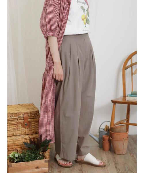 Samansa Mos2（サマンサ モスモス）の「【接触冷感】タックストレートパンツ（その他パンツ・レディース・キナリ/モカ/カーキ/ネイビー・F）」の19枚目の写真