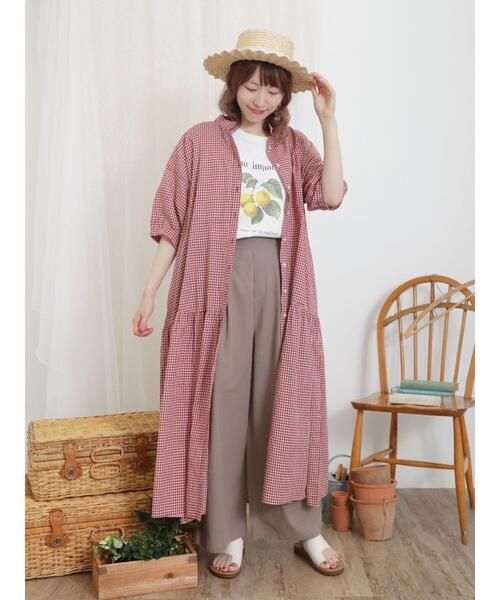 Samansa Mos2（サマンサ モスモス）の「【接触冷感】タックストレートパンツ（その他パンツ・レディース・キナリ/モカ/カーキ/ネイビー・F）」の21枚目の写真