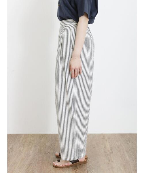 Samansa Mos2（サマンサ モスモス）の「【接触冷感】タックストレートパンツ（その他パンツ・レディース・キナリ/モカ/カーキ/ネイビー・F）」の8枚目の写真