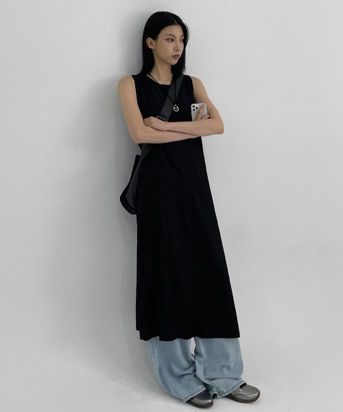 芽風 メフウ 黒 ノースリーブ ロングワンピース 38 - メルカリ