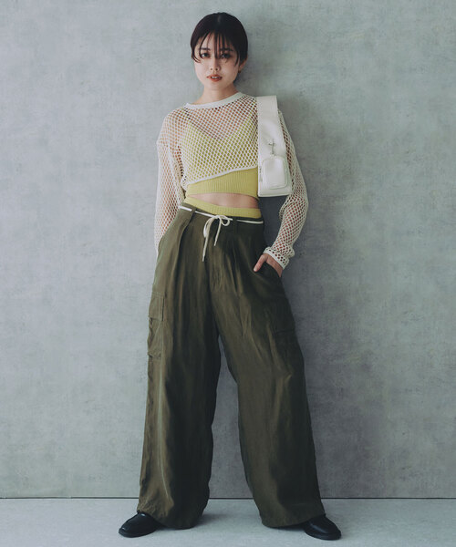 SLOBE IENA(スローブイエナ)の「GOOD FOR SLOBE別注 ワイドハンドルバッグ(ハンドバッグ・レディース・ブラック/ホワイト・FREE)」の21枚目の写真