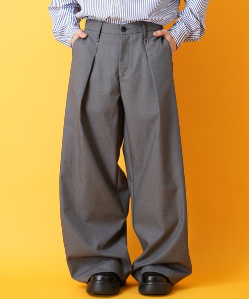 ankoROCK（アンコロック）の「a.p.o.v. スーパー３Dタックワイドスラックス （スラックス・メンズ・グレー/ブラック・M）」の2枚目の写真