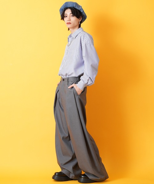 ankoROCK（アンコロック）の「a.p.o.v. スーパー３Dタックワイドスラックス （スラックス・メンズ・グレー/ブラック・M）」の8枚目の写真