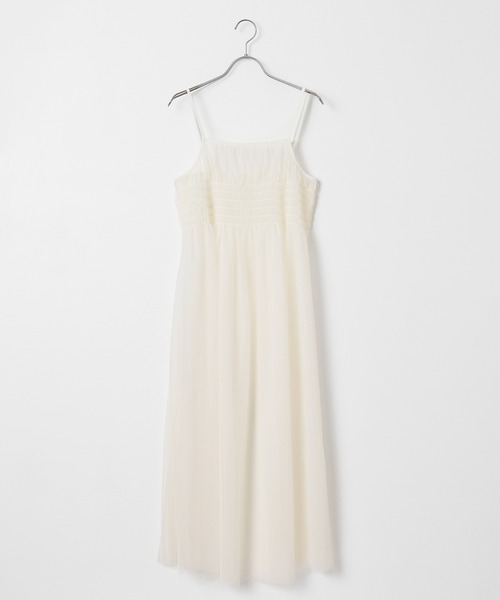 Honeys（ハニーズ）の「シアーチュールキャミワンピース（ワンピース・レディース・チャコールグレー/グレー/ブラック/アイボリー・LL/S/M/L）」の17枚目の写真