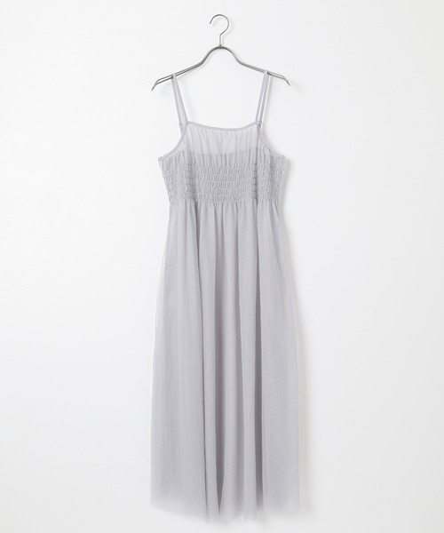 Honeys（ハニーズ）の「シアーチュールキャミワンピース（ワンピース・レディース・チャコールグレー/グレー/ブラック/アイボリー・LL/S/M/L）」の21枚目の写真