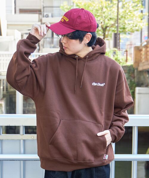 【BEN DAVIS（ベンデイビス）】HEAVY SWEAT HOODIE / 刺繍 オーバーサイズ ワンポイント シンプル ヘビーウエイト 裏起毛（パーカー）｜BEN DAVIS（ベンデイビス）