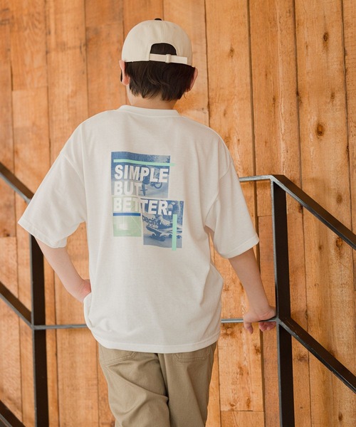 GLOBAL WORK（グローバルワーク）の「ヘビロッTEEプリントBIG/130931（Tシャツ/カットソー・キッズ・グリーン/ライトグレー/チャコールグレー/オフホワイト/ブラック・140cm/170cm/160cm/130cm/150cm）」の2枚目の写真