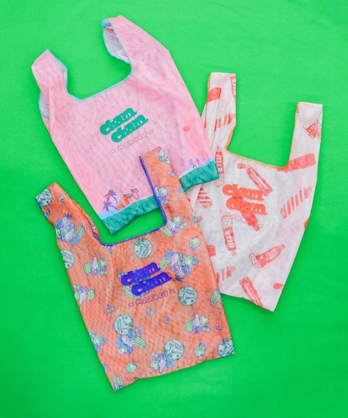 ACCOMMODE（アコモデ）の「CHAMCHAM MARKET / メッシュマルシェバッグ（エコバッグ/サブバッグ・レディース・ピンク/オレンジ/ベージュ・FREE）」の4枚目の写真