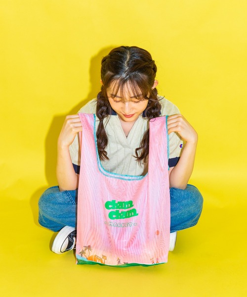 ACCOMMODE（アコモデ）の「CHAMCHAM MARKET / メッシュマルシェバッグ（エコバッグ/サブバッグ・レディース・ピンク/オレンジ/ベージュ・FREE）」の9枚目の写真