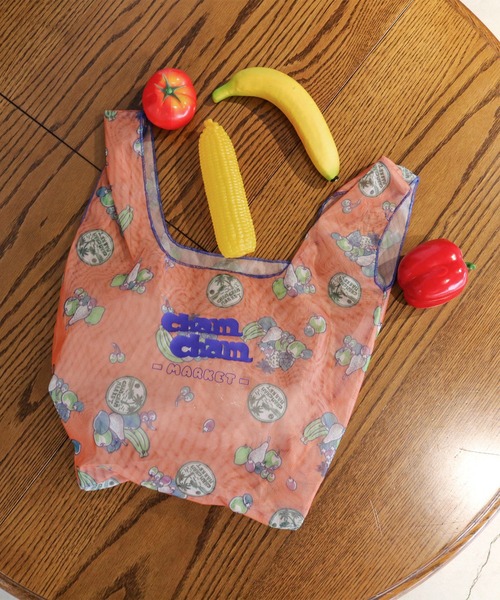 ACCOMMODE（アコモデ）の「CHAMCHAM MARKET / メッシュマルシェバッグ（エコバッグ/サブバッグ・レディース・ピンク/オレンジ/ベージュ・FREE）」の15枚目の写真