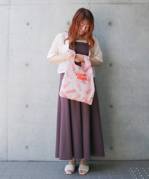 ACCOMMODE（アコモデ）の「CHAMCHAM MARKET / メッシュマルシェバッグ（エコバッグ/サブバッグ・レディース・ピンク/オレンジ/ベージュ・FREE）」の6枚目の写真