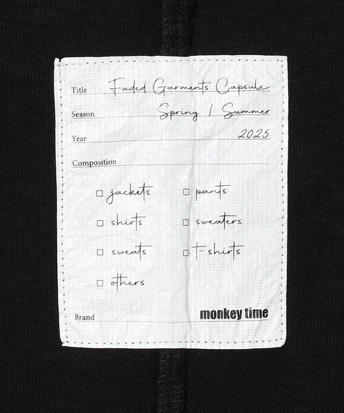 MONKEY TIME（モンキータイム）の「ガーメントダイ オープンエンド ジャージー ロングスリーブ Tシャツ（Tシャツ/カットソー・メンズ・ダークグレー・L/M/S/XL）」の12枚目の写真