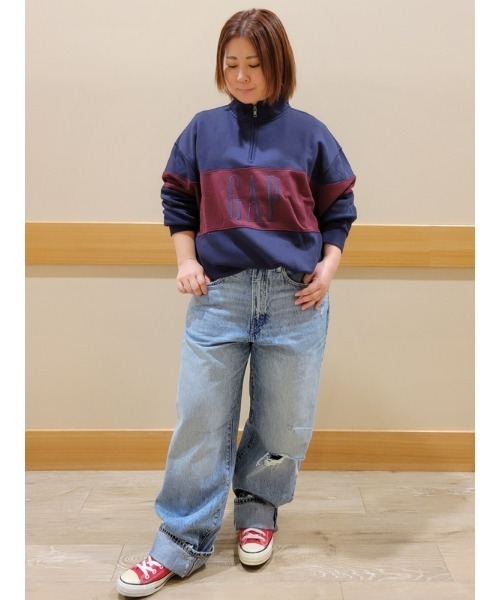 GAP（ギャップ）の「ウォッシュウェル バギーデニム ジーンズ（デニムパンツ・メンズ・ライトインディゴブルー・29W 30L/30W 30L/31W 32L/28W 30L/36W 32L/34W 32L/32W 32L/33W 32L/32W 30L/31W 30L）」の7枚目の写真